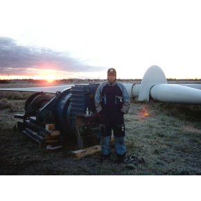 Nedtagning af vindmlle